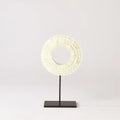 GLOBAL VIEWS FOUR LAYER BONE SCALLOPED MOUNTED RING - Decorative Accents