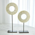 GLOBAL VIEWS FOUR LAYER BONE SCALLOPED MOUNTED RING - Decorative Accents
