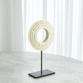 GLOBAL VIEWS FOUR LAYER BONE SCALLOPED MOUNTED RING - Decorative Accents