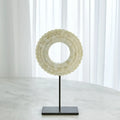 GLOBAL VIEWS FOUR LAYER BONE SCALLOPED MOUNTED RING - Decorative Accents