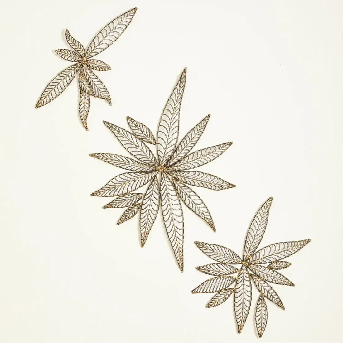 GLOBAL VIEWS S/3 LEAF WALL DECOR - Decorative Accents