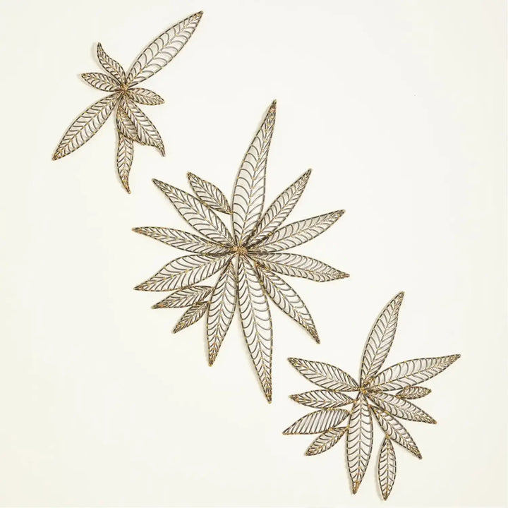 GLOBAL VIEWS S/3 LEAF WALL DECOR - Decorative Accents