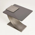 GLOBAL VIEWS SIDE TABLE W/SMOKE GLASS - Side