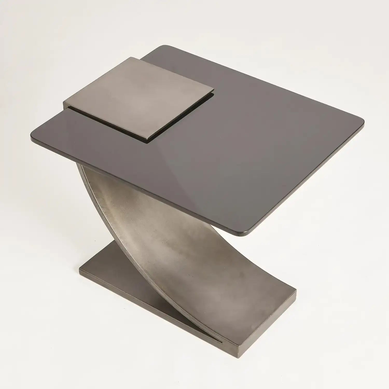 GLOBAL VIEWS SIDE TABLE W/SMOKE GLASS - Side