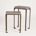 GLOBAL VIEWS ZEN SIDE TABLE W/FLAMED GRANITE - Side