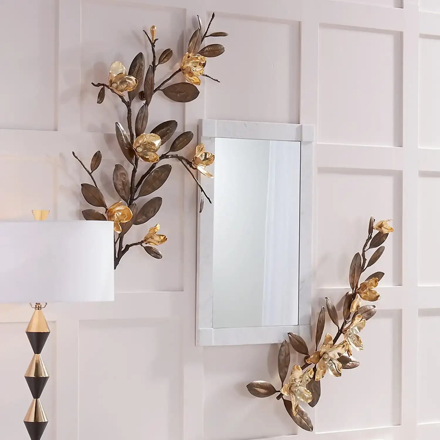 GLOBAL VIEWS MAGNOLIA BRANCH WALL ART - Decorative Accents