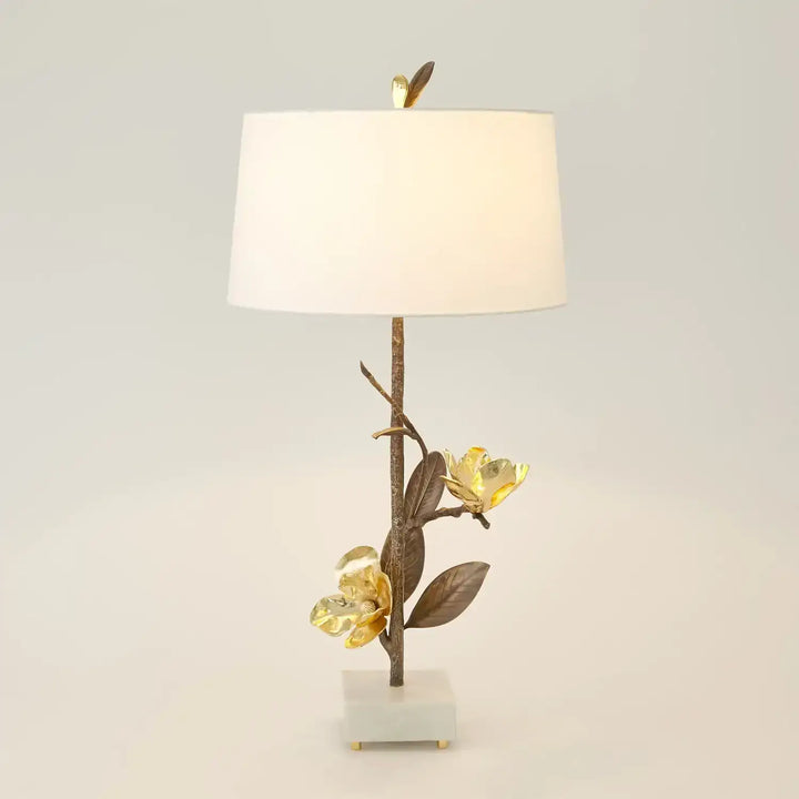 GLOBAL VIEWS, MAGNOLIA FLOWER TABLE LAMP, TABLE LAMPS
