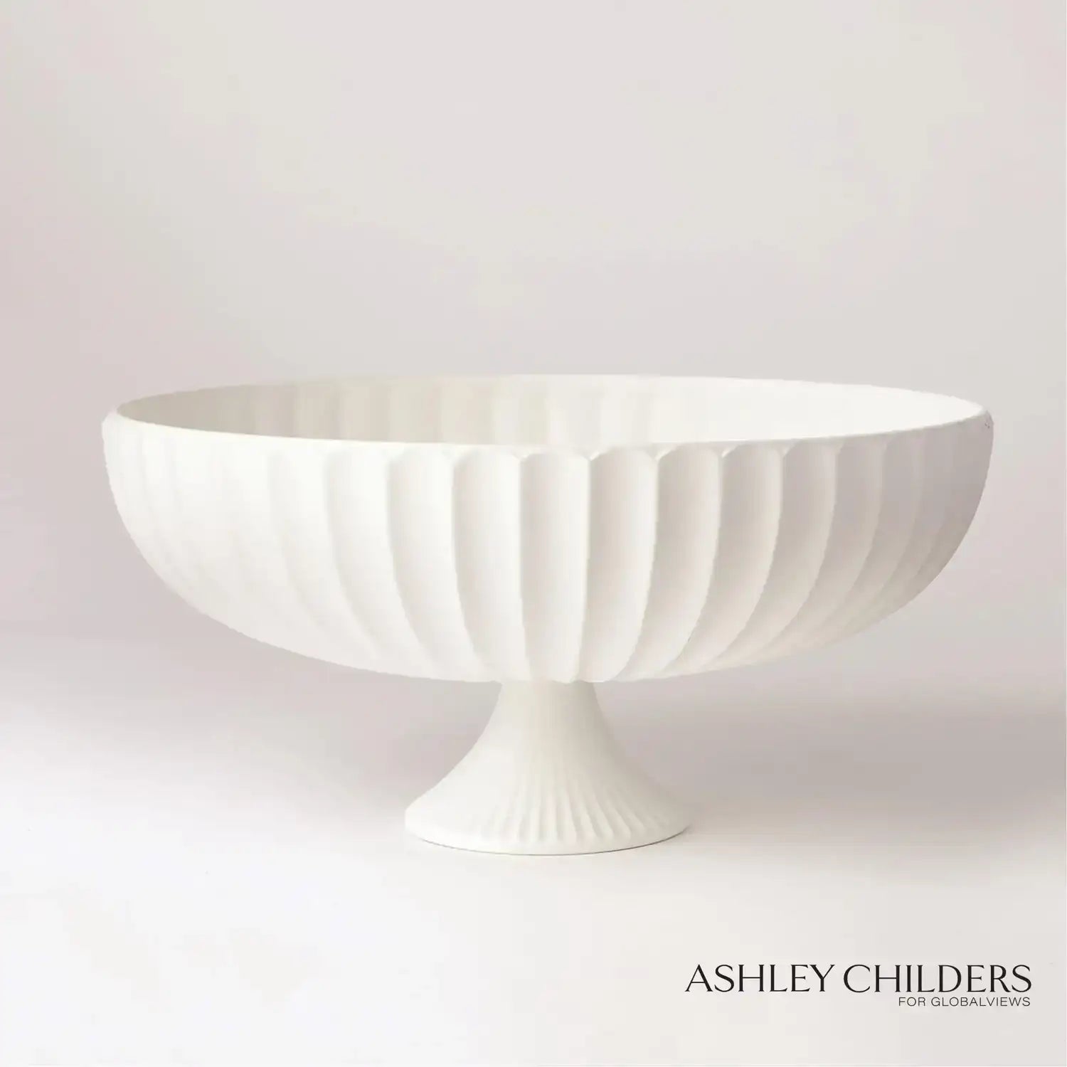 GLOBAL VIEWS FLUTE FOOTED BOWL - Decorative Accents