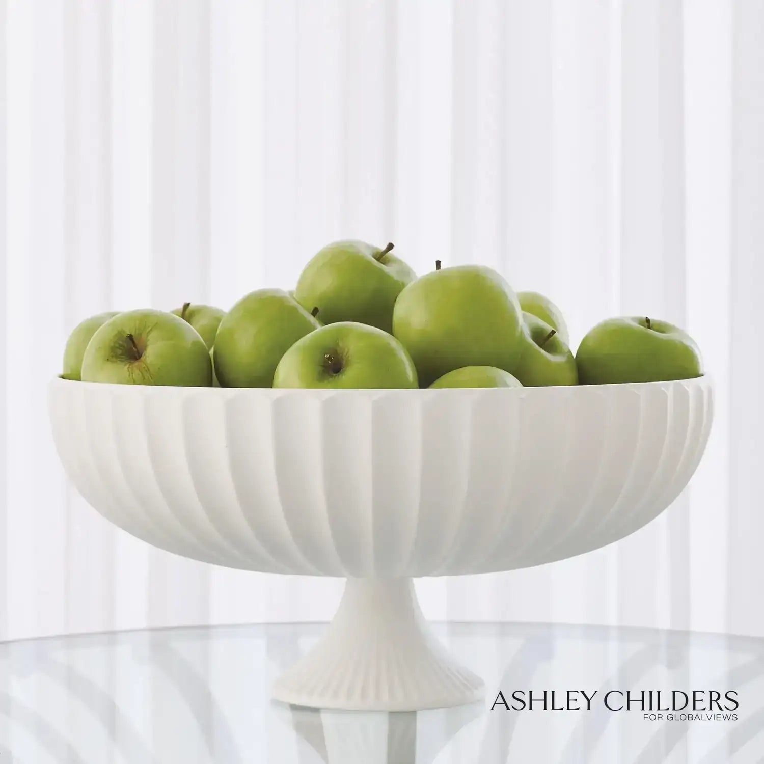 GLOBAL VIEWS FLUTE FOOTED BOWL - Decorative Accents