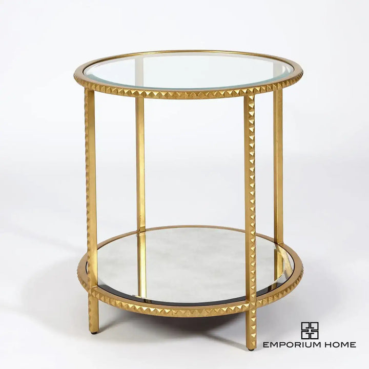 GLOBAL VIEWS STUD END TABLE - Side