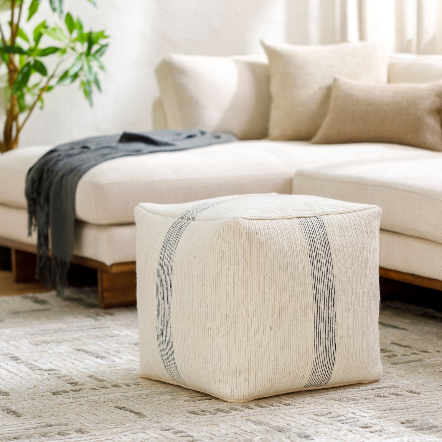 SURYA WHEELER POUF - Benches, Ottoman, Stools
