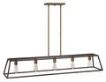 HINKLEY, FULTON LINEAR & OVAL OPEN FRAME CHANDELIER, PENDANT LIGHT