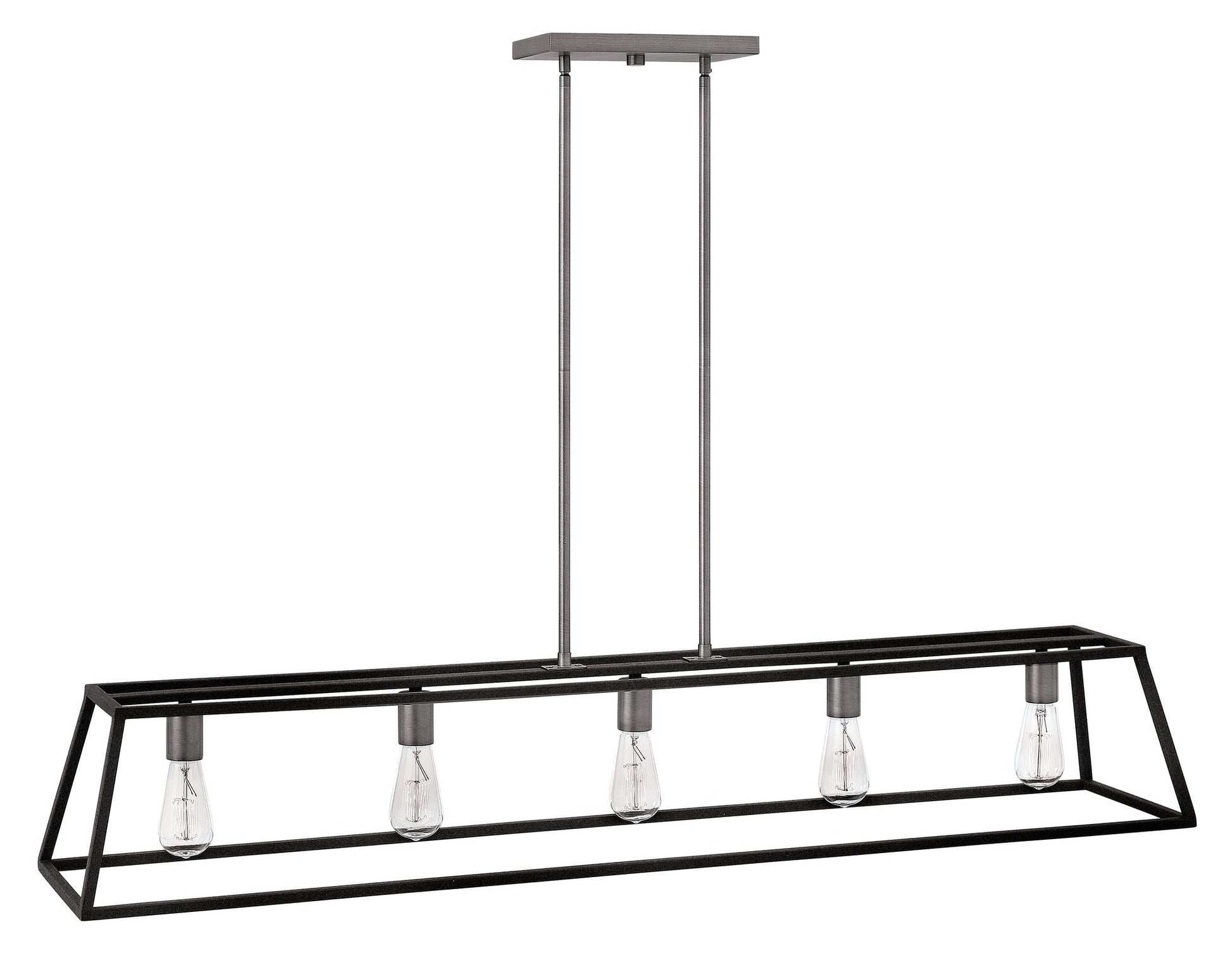 HINKLEY, FULTON LINEAR & OVAL OPEN FRAME CHANDELIER, PENDANT LIGHT