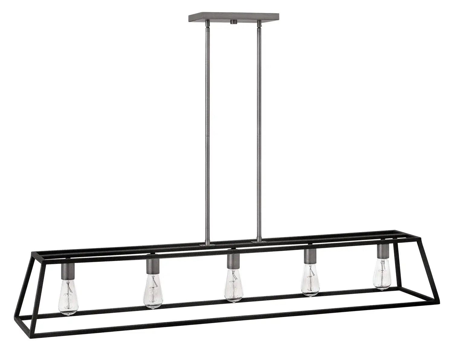 HINKLEY, FULTON LINEAR & OVAL OPEN FRAME CHANDELIER, PENDANT LIGHT