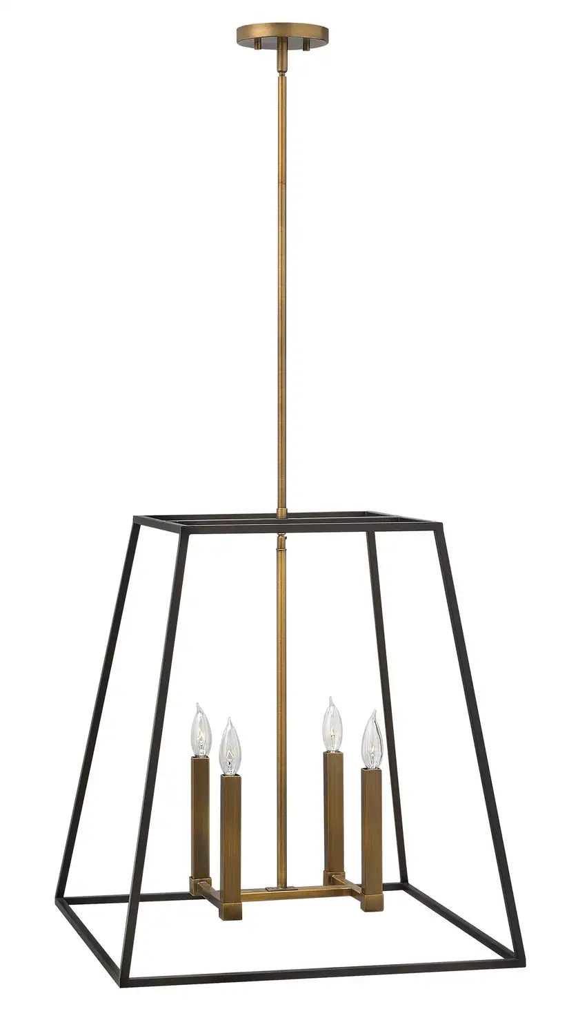 HINKLEY, FULTON OPEN FRAME CHANDELIER, PENDANT LIGHT