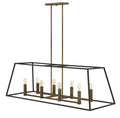 HINKLEY, FULTON LINEAR & OVAL OPEN FRAME CHANDELIER, PENDANT LIGHT