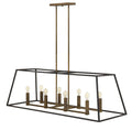 HINKLEY, FULTON LINEAR & OVAL OPEN FRAME CHANDELIER, PENDANT LIGHT