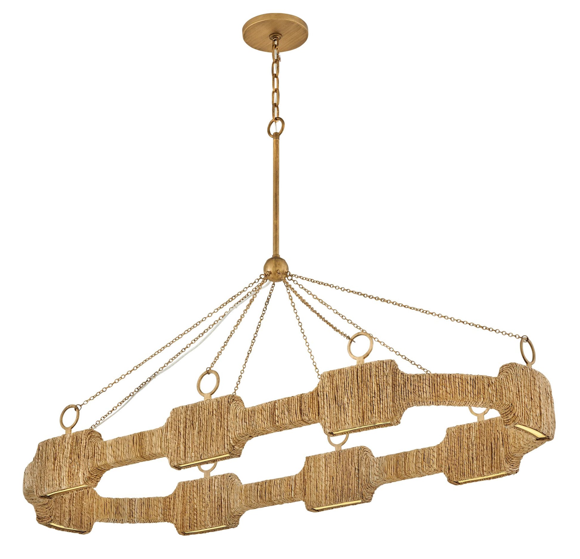 HINKLEY, RAFFI LINEAR & OVAL CHANDELIER, PENDANT LIGHT