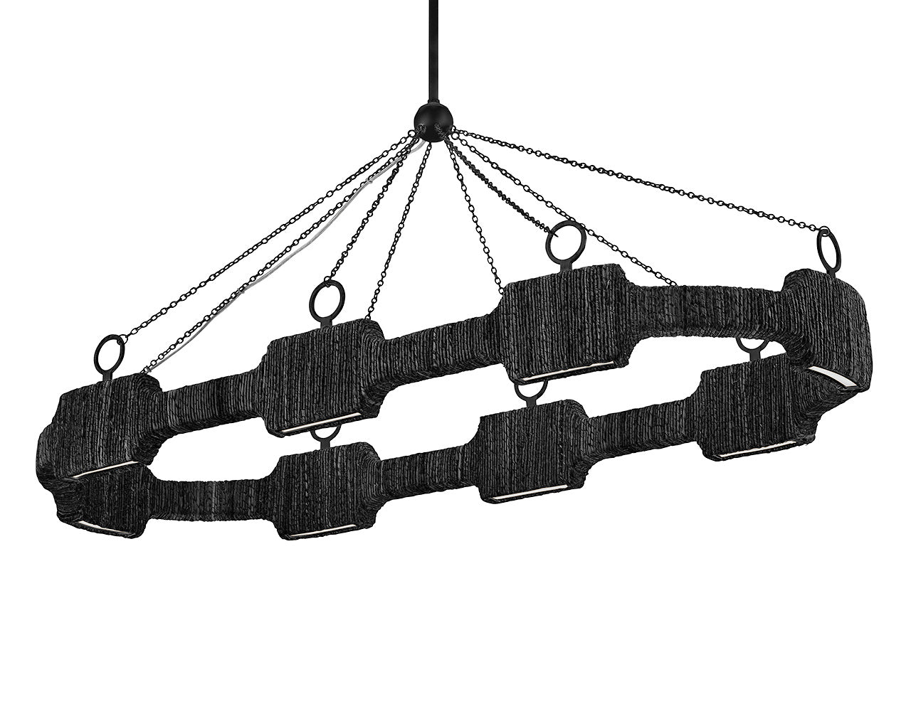 HINKLEY, RAFFI LINEAR & OVAL CHANDELIER, PENDANT LIGHT