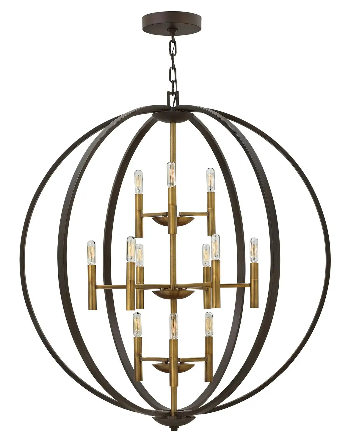 HINKLEY, EUCLID ORB CHANDELIER, CHANDELIER LIGHT