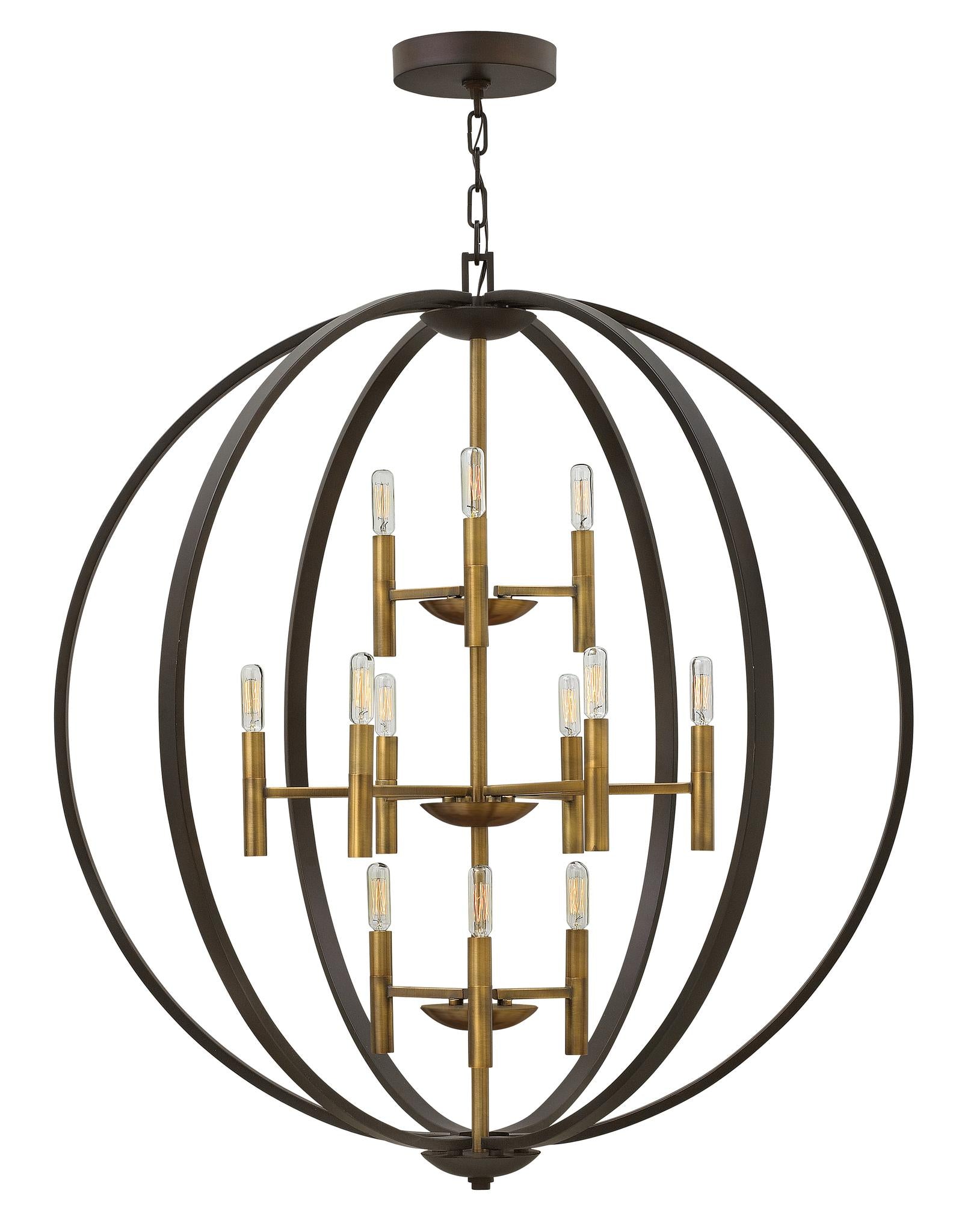 HINKLEY, EUCLID ORB CHANDELIER, PENDANT LIGHT