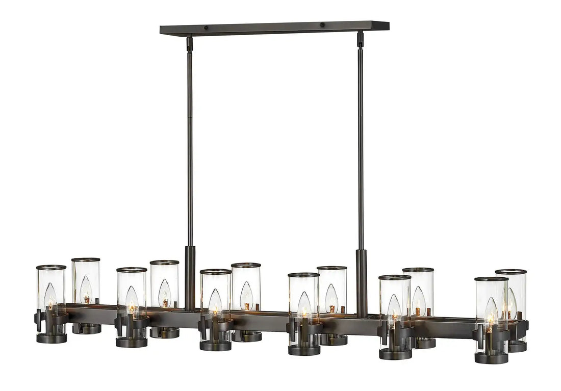 HINKLEY, REEVE LINEAR & OVAL CHANDELIER, PENDANT LIGHT