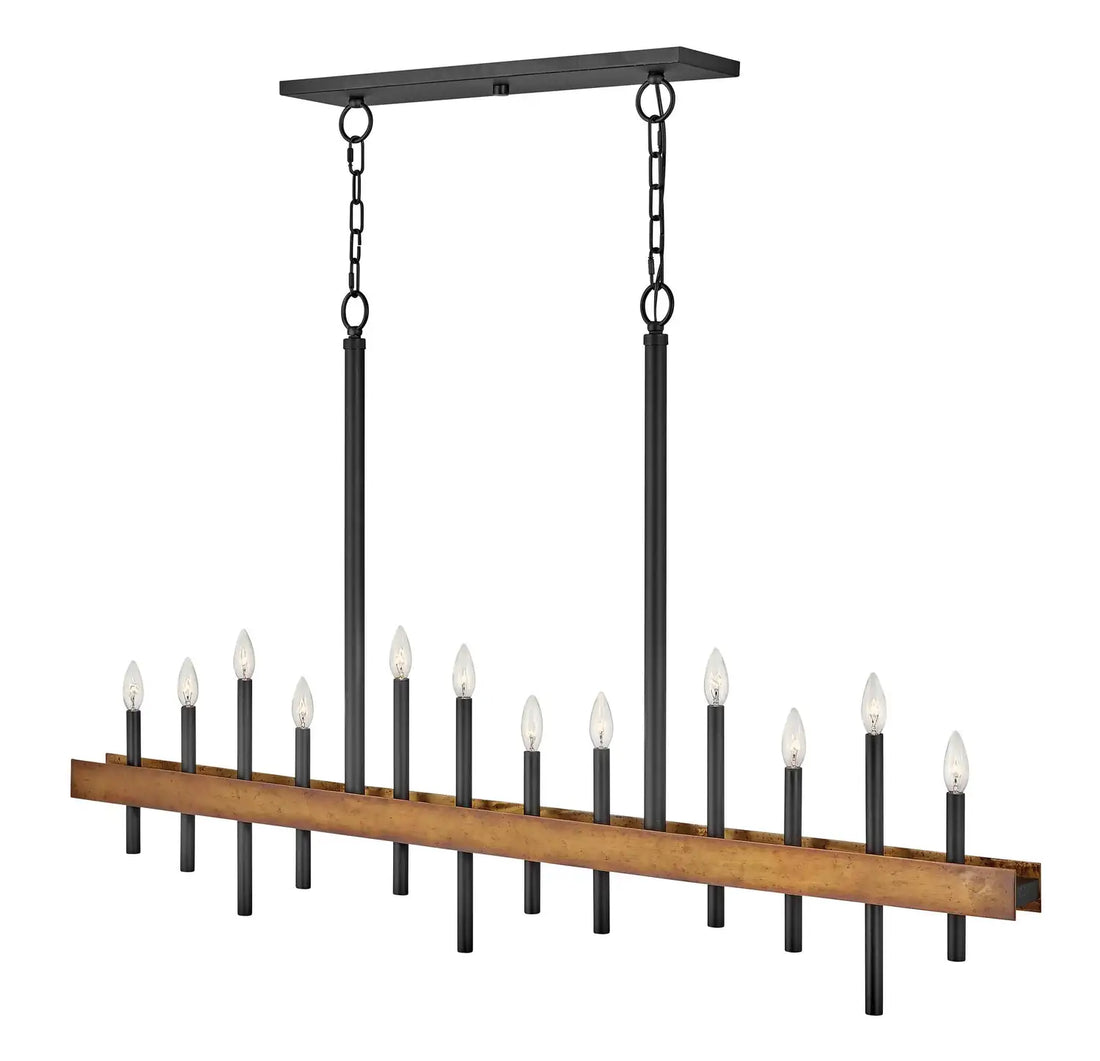 HINKLEY, WELLS LINEAR & OVAL CHANDELIER, PENDANT LIGHT