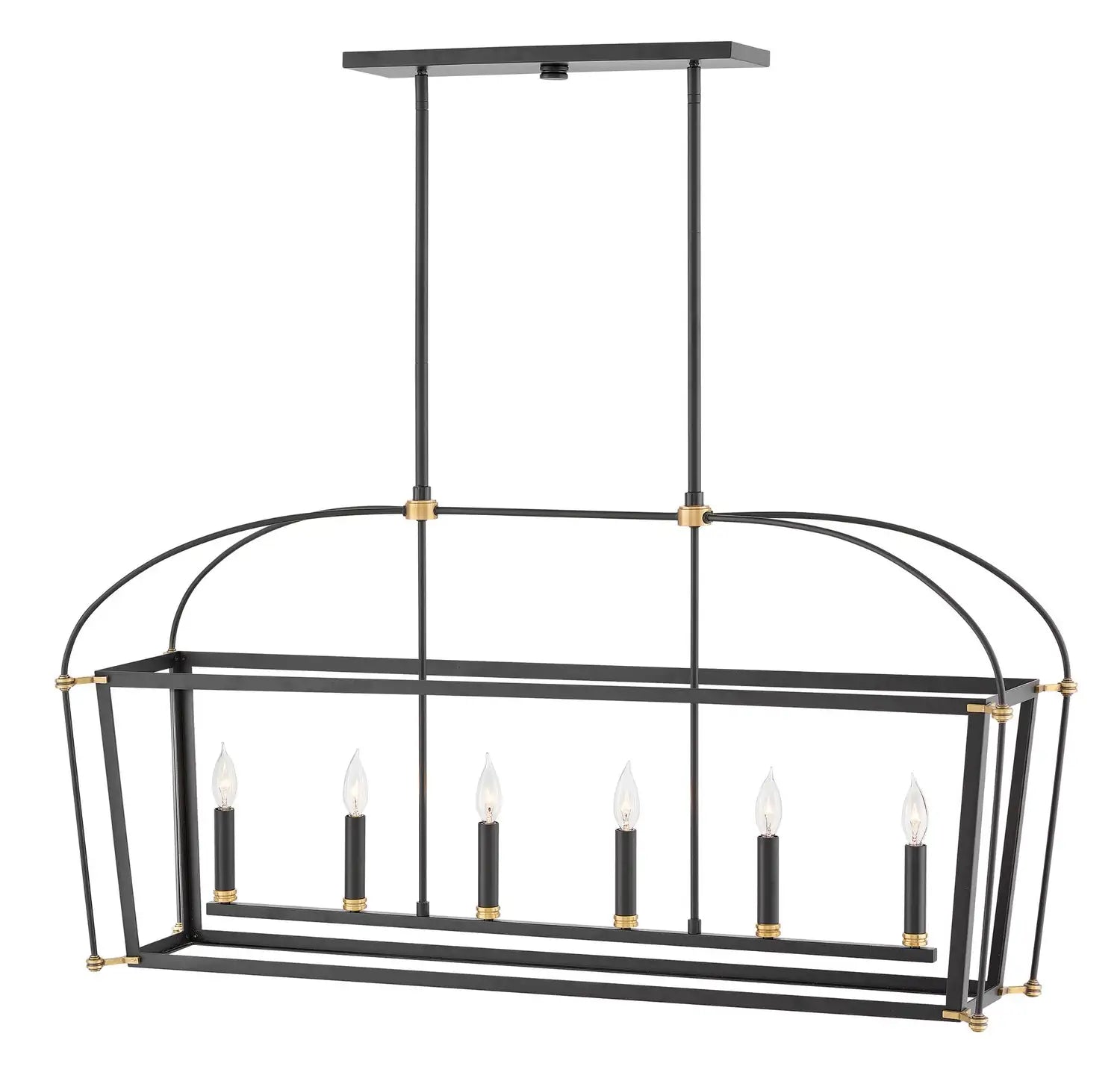 HINKLEY, SELBY LINEAR & OVAL OPEN FRAME CHANDELIER, PENDANT LIGHT