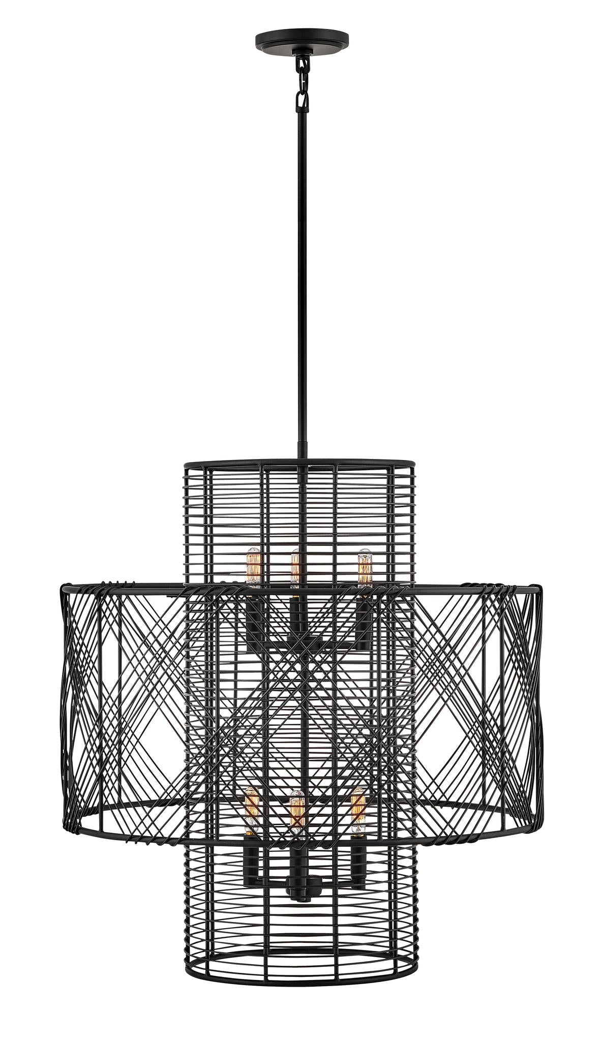 HINKLEY, NIKKO MULTI TIER CHANDELIER, PENDANT LIGHT
