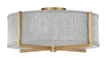 HINKLEY, AXIS HEATHERED GRAY SEMI-FLUSH MOUNT, FLUSH MOUNT CEILING LIGHTS