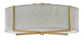 HINKLEY, AXIS HEATHERED GRAY SEMI-FLUSH MOUNT, FLUSH MOUNT CEILING LIGHTS