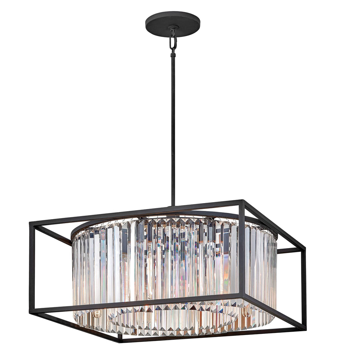 HINKLEY, GIADA DRUM OPEN FRAME SEMI-FLUSH MOUNT, PENDANT LIGHT