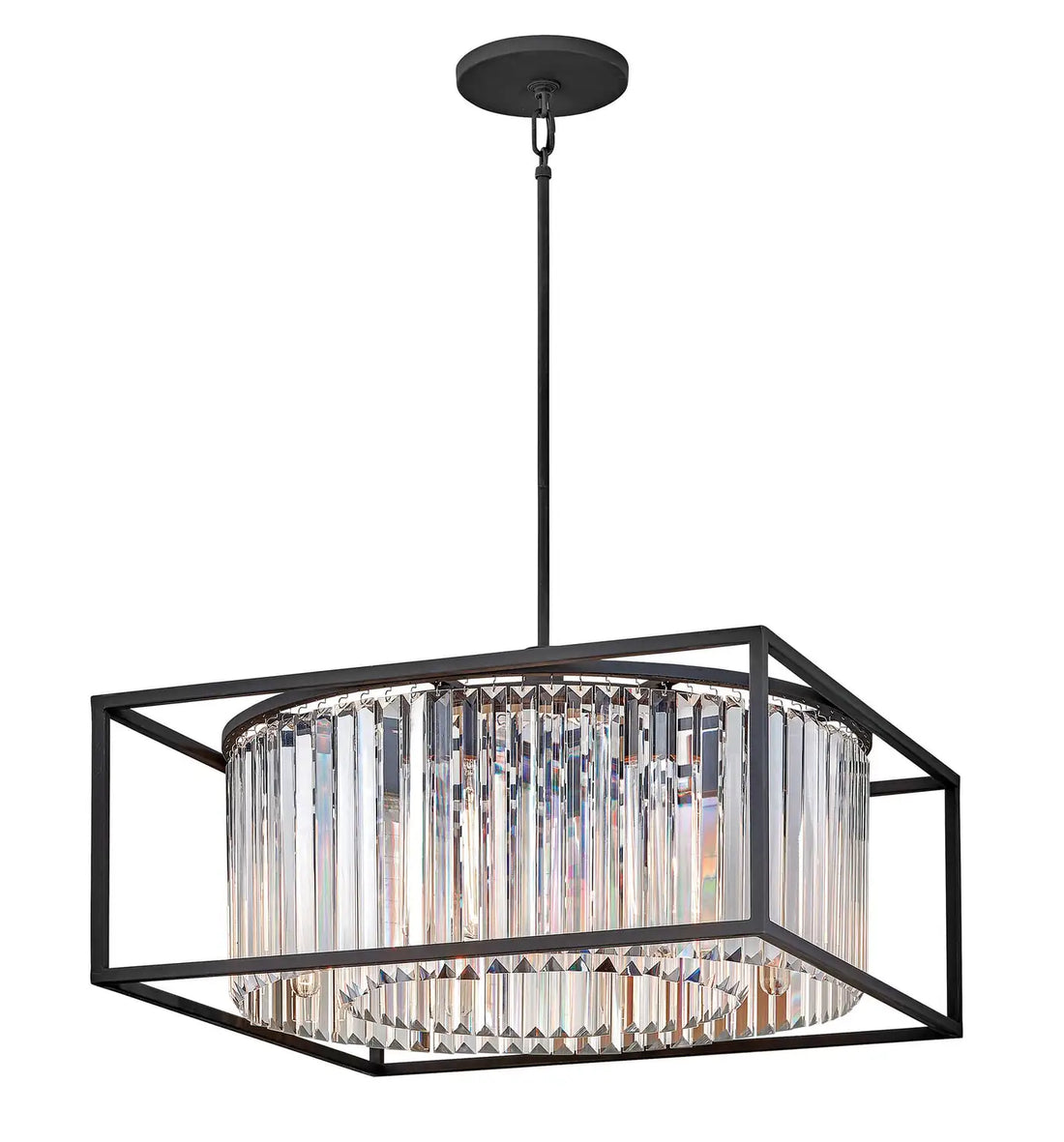 HINKLEY, GIADA DRUM OPEN FRAME SEMI-FLUSH MOUNT, PENDANT LIGHT