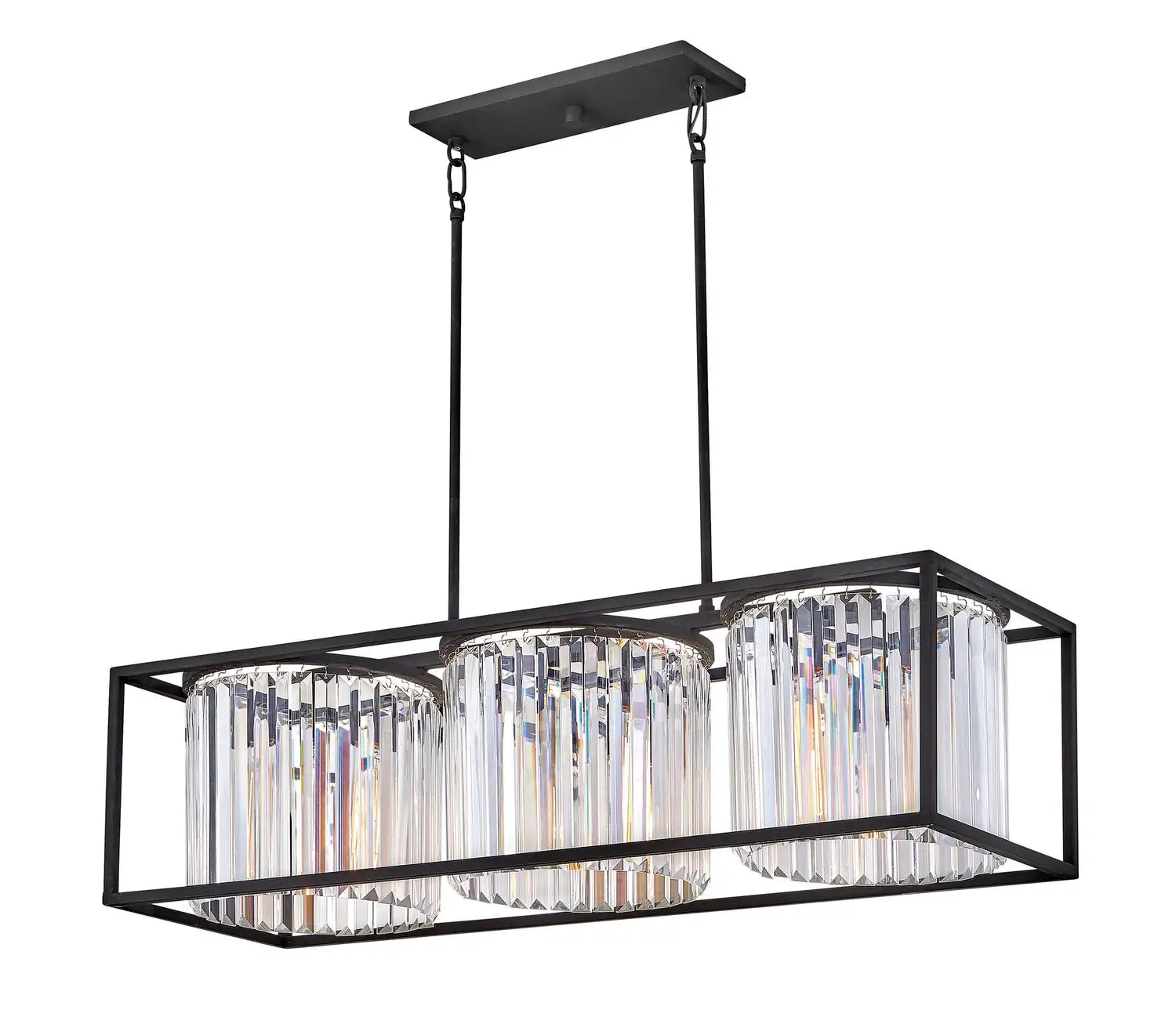 HINKLEY, GIADA LINEAR & OVAL CHANDELIER, PENDANT LIGHT
