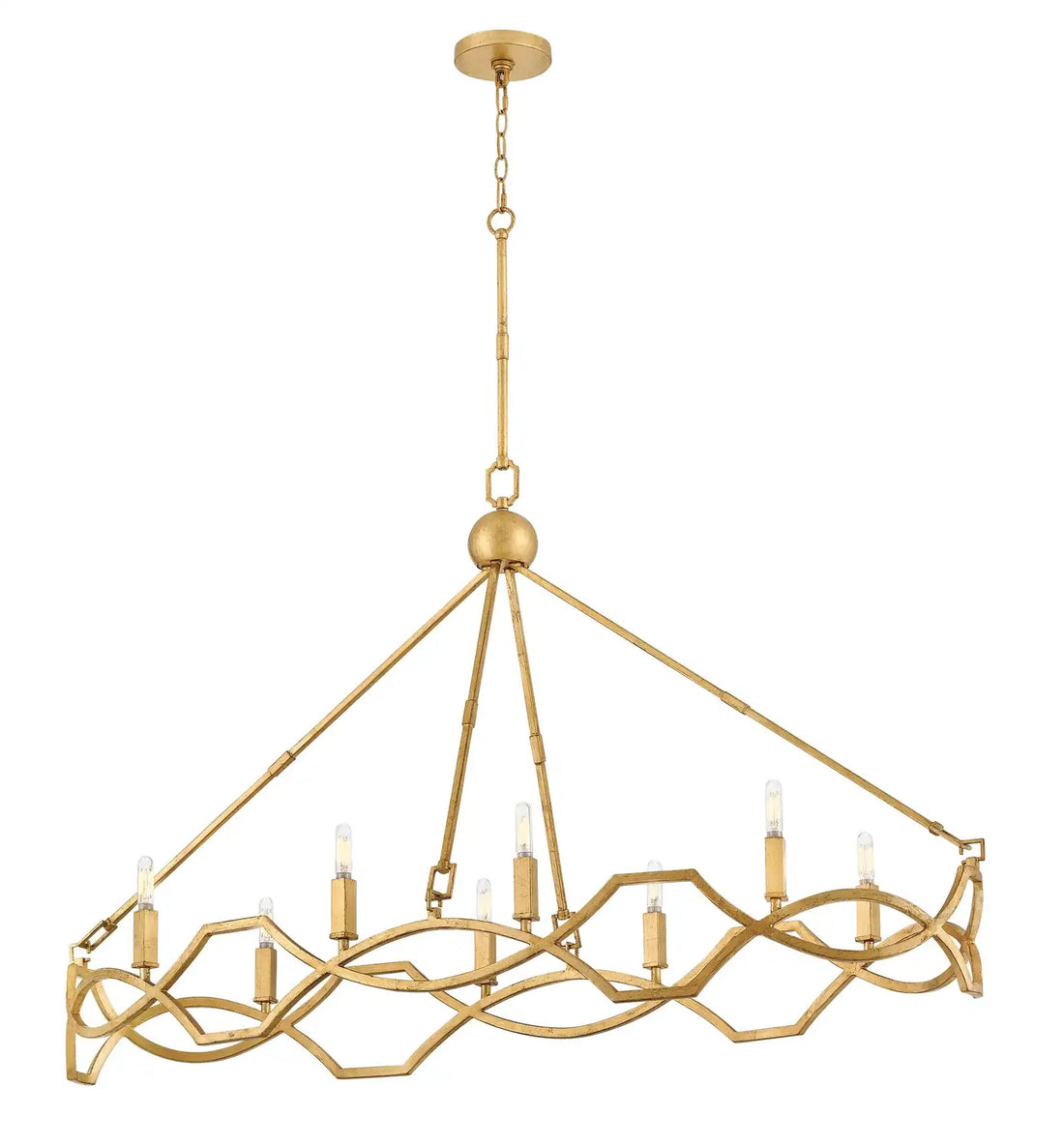 HINKLEY, LEONA LINEAR & OVAL CHANDELIER, PENDANT LIGHT