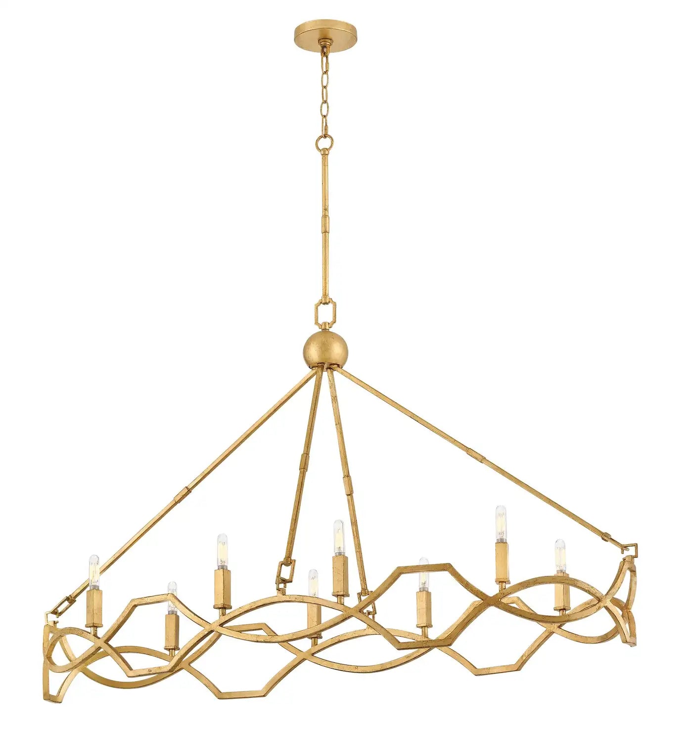 HINKLEY, LEONA LINEAR & OVAL CHANDELIER, PENDANT LIGHT