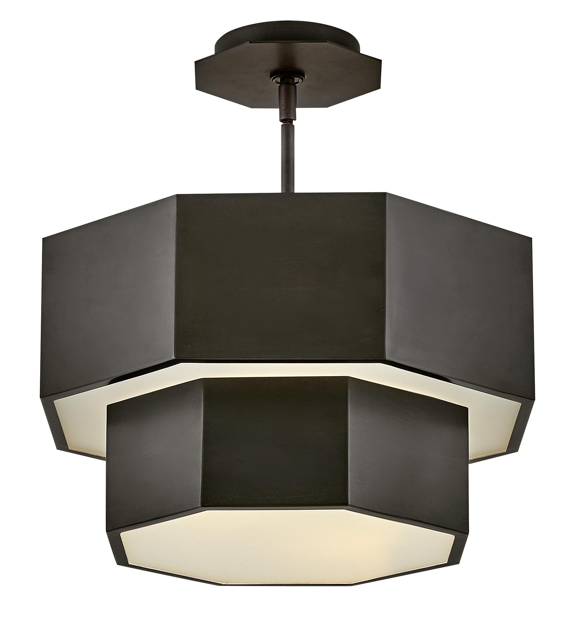 HINKLEY, FACET FLUSH MOUNT PENDANT, PENDANT LIGHT