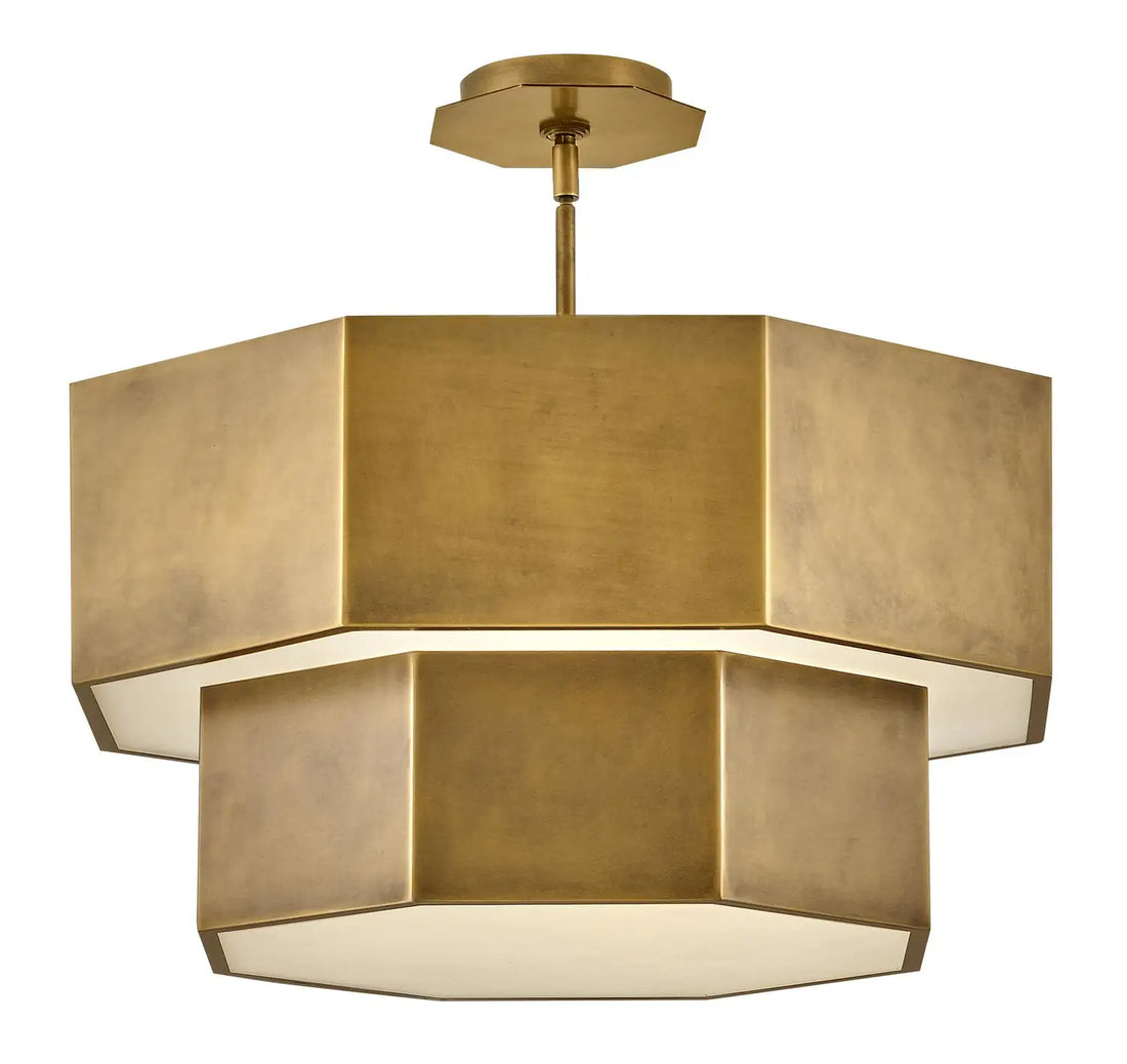 HINKLEY, FACET FLUSH MOUNT MULTI TIER, PENDANT LIGHT