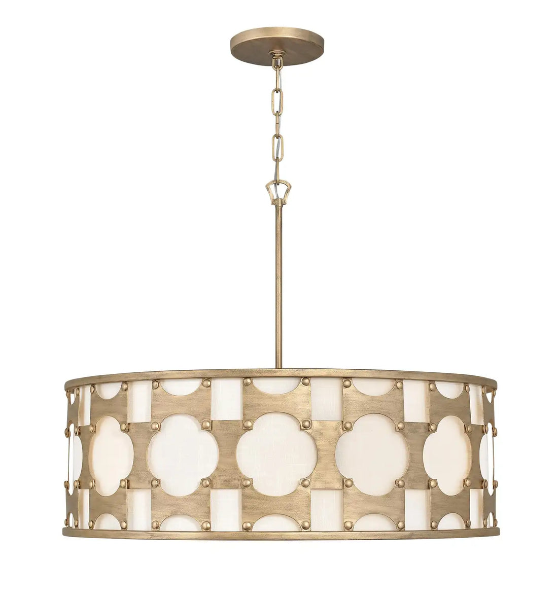 HINKLEY, CARTER DRUM CHANDELIER, PENDANT LIGHT