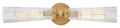 HINKLEY, JUDE LINEAR TWO LIGHT SCONCE, BATH VANITY LIGHT