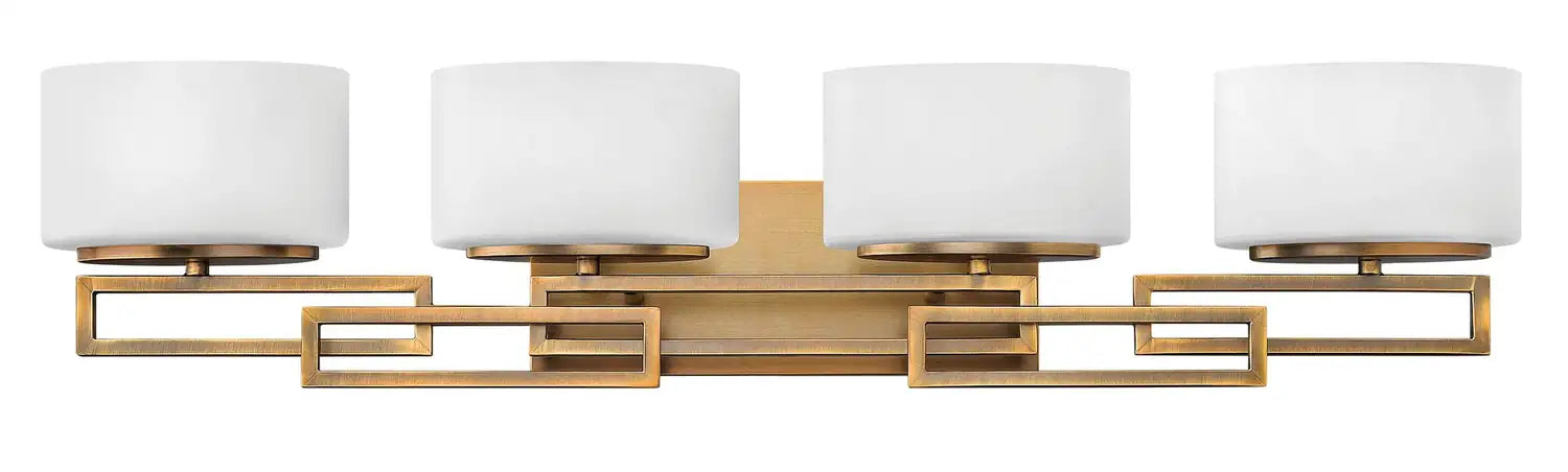 HINKLEY, LANZA FOUR LIGHT VANITY, BATH VANITY LIGHT