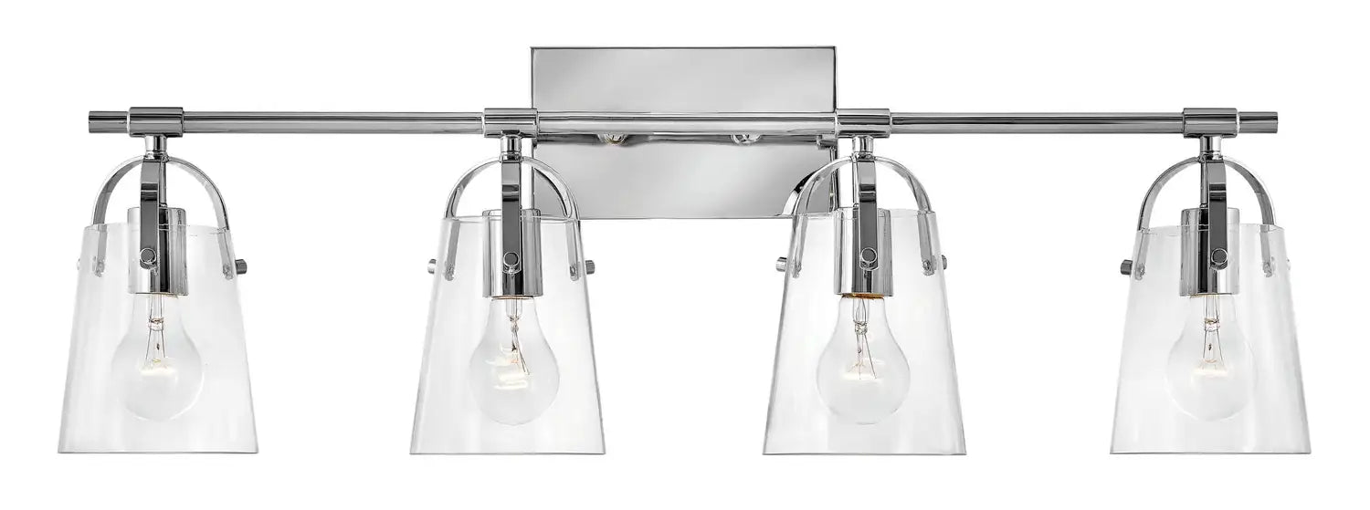 HINKLEY, FOSTER FOUR LIGHT VANITY, BATH VANITY LIGHT