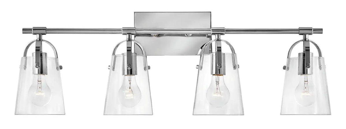 HINKLEY, FOSTER FOUR LIGHT VANITY, BATH VANITY LIGHT