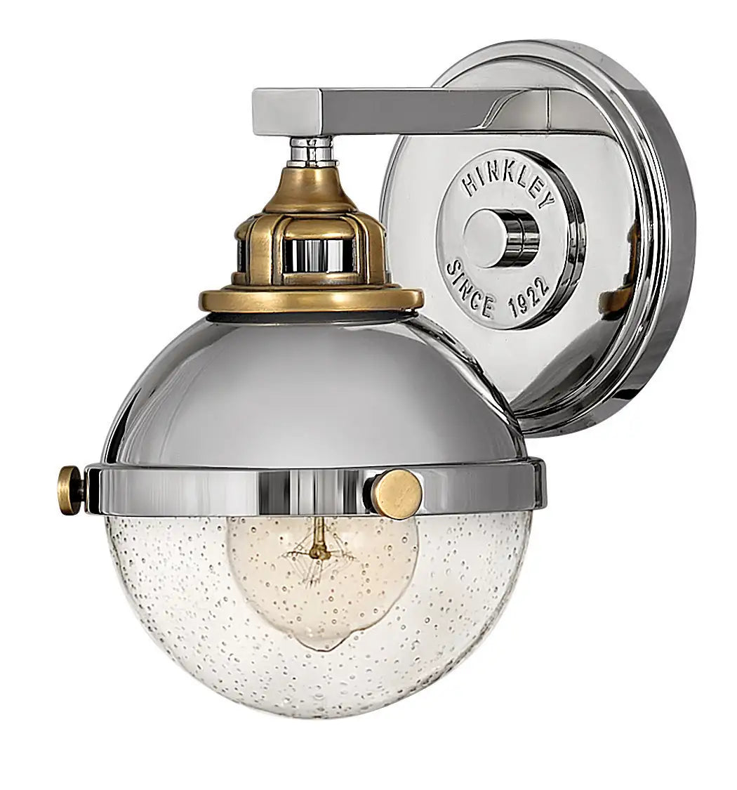 HINKLEY, FLETCHER SINGLE LIGHT SCONCE, BATH VANITY LIGHT
