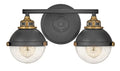 HINKLEY, FLETCHER TWO LIGHT VANITY, BATH VANITY LIGHT