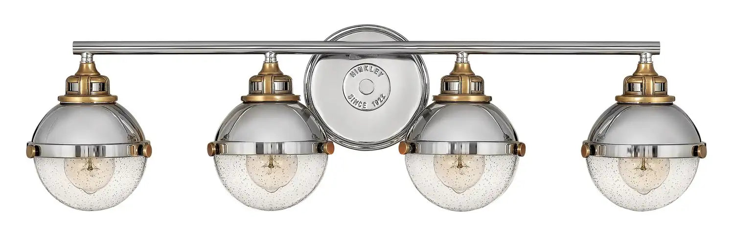 HINKLEY, FLETCHER FOUR LIGHT VANITY, BATH VANITY LIGHT
