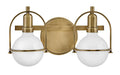 HINKLEY, SOMERSET TWO LIGHT VANITY, BATH VANITY LIGHT