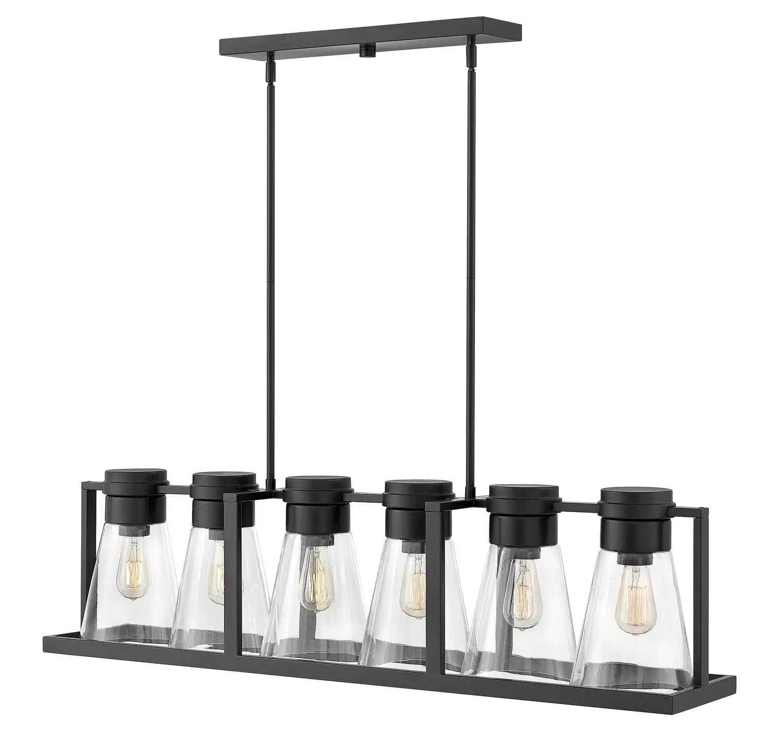 HINKLEY, REFINERY LINEAR & OVAL CHANDELIER, PENDANT LIGHT