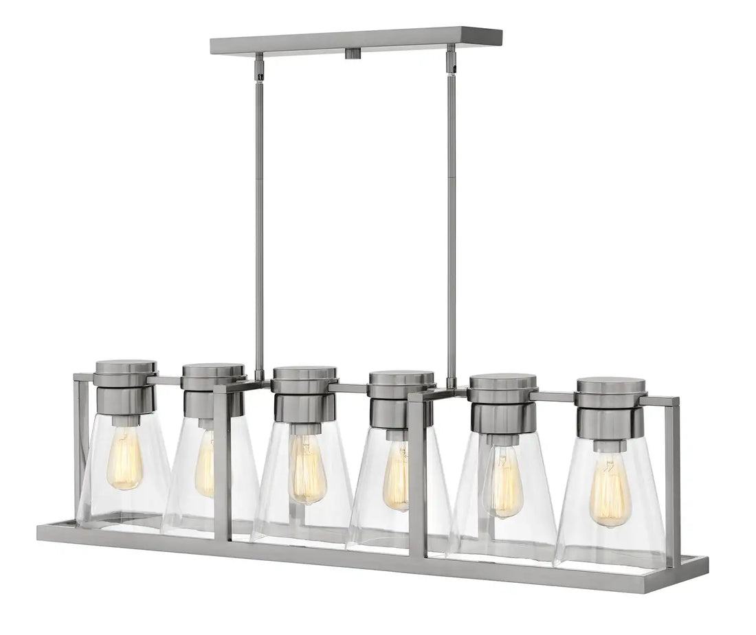 HINKLEY, REFINERY LINEAR & OVAL CHANDELIER, PENDANT LIGHT