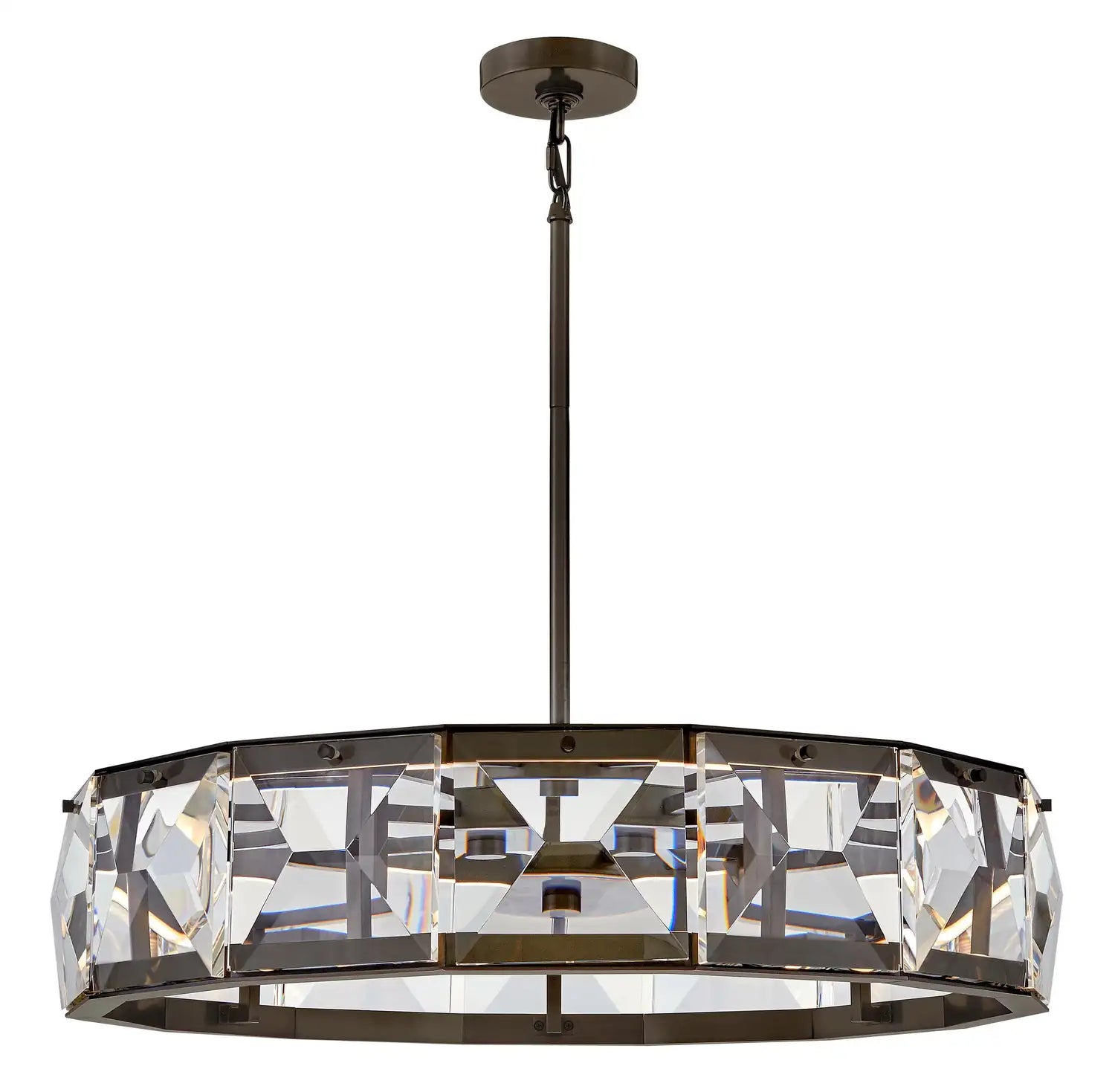 FREDRICK RAMOND, JOLIE DRUM CHANDELIER, PENDANT LIGHT